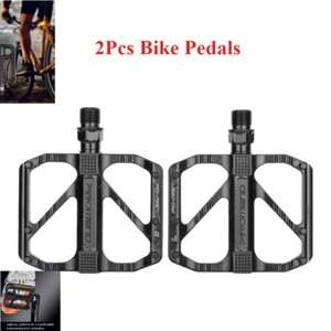 9/16" Mountain Bike Pedals Bicycle Pedal Flat Aluminum Sealed Bearing BMX Road - Picture 1 of 8