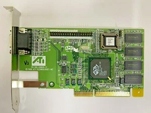 RARE VINTAGE ATI 3D RAGE PRO TURBO AGP 8 MEG VGA CARD 109-49800-11 MXB24 - Picture 1 of 2