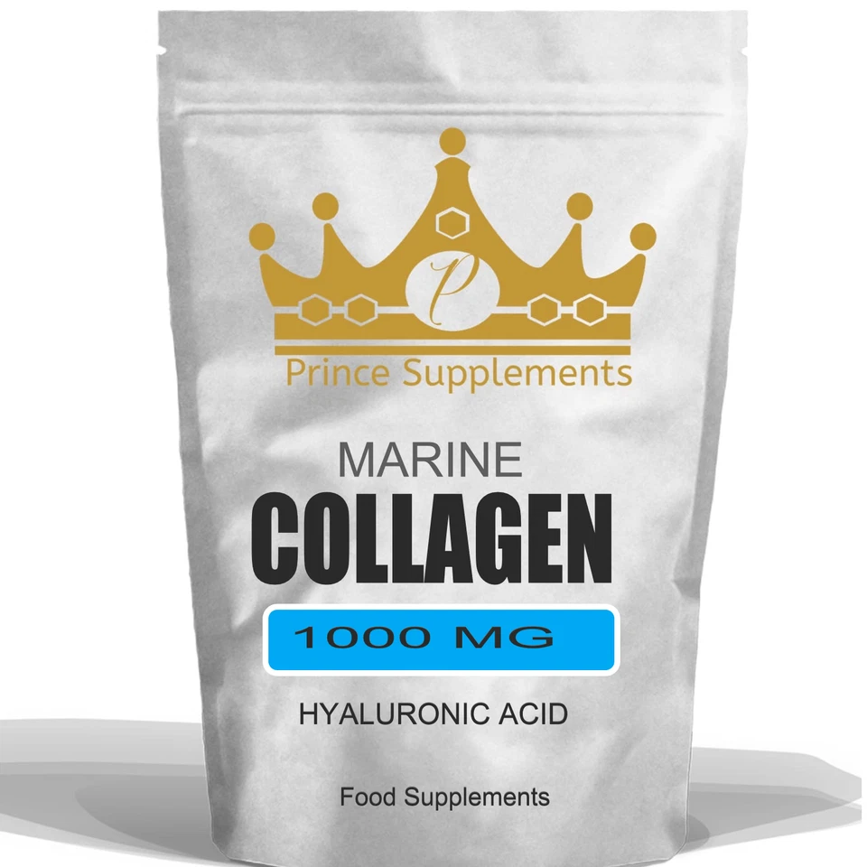 PRINCE SUPPLEMENTS COLLAGEN 90 CAPSULES /TABLETS MARINE 1000MG MAX STRENGTH HYALURONIC