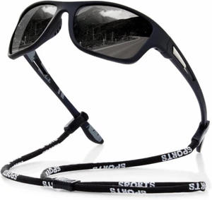Polarized Sports Sunglasses for Men: UV400 Protection Glasses Womens Wrap around - Picture 1 of 12