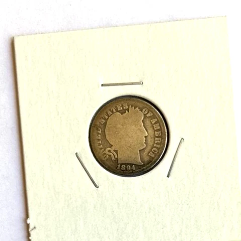 1894 Barber Dime G/AG Cover