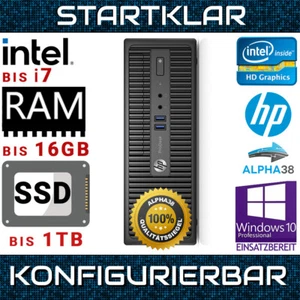 HP ProDesk 400 G3 SFF Windows 10 PC Konfigurierbar Intel i7 1 TB SSD 16GB RAM - Bild 1 von 20