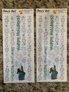 Suzy's Zoo - 2 Scrapbook Border Stickers: Let it Snow! Happy Holidays! - Picture 1 of 1