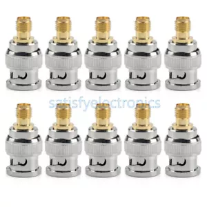 1PCS Adapter BNC Plug Male to SMA Female Jack RF Connector Straight NEW - Picture 1 of 6