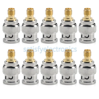 1PCS Adapter BNC Plug Male to SMA Female Jack RF Connector Straight NEW - Image 1 of 4