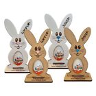 DIY Easter Eggs Stand Shelves Wooden Bunny Holder Happy Easter Tray Rack