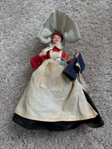 Muñeca Cornish Bal Maiden de colección con capó, delantal artesanías de piscina poco profunda - Imagen 1 de 11
