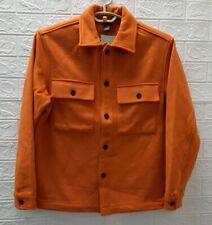 New H&M Regular Fit Wool Blend Overshirt Rust/Orange Size Medium