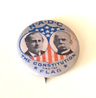 NADC The Constitution and the Flag Bryan Stevenson Jugate Campaign Button 1900