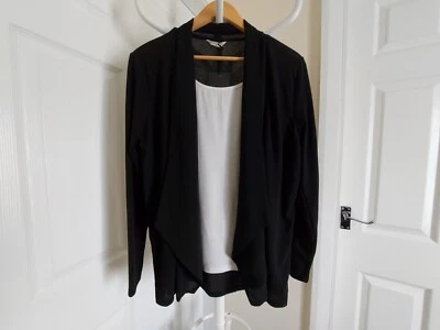 Cardigã "Brave Soul" 2 em 1 preto branco cor tamanho: 16 (Reino Unido) - Imagem 1 de 4