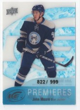 2011-12 Upper Deck Ice John Moore Rookie /999 Columbus Blue Jackets #68