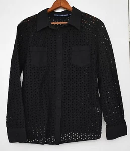 Top para mujer Susan Graver estilo ojales margaritas talla grande bolsillos margarita - Imagen 1 de 5