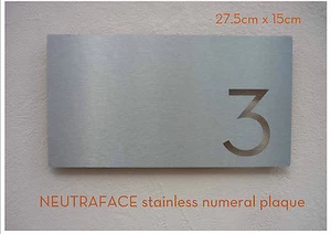 NEUTRAFACE Casa Acciaio Inox Numero Singolo/Targa Numerale - Foto 1 di 12