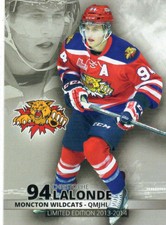 2013/14 Moncton Wildcats Limited Edition - CHRISTOPHE LALONDE