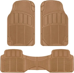 Rubber Floor Mats – Heavy Duty Universal Fit for Cars SUVs Vans & Trucks - Picture 1 of 20