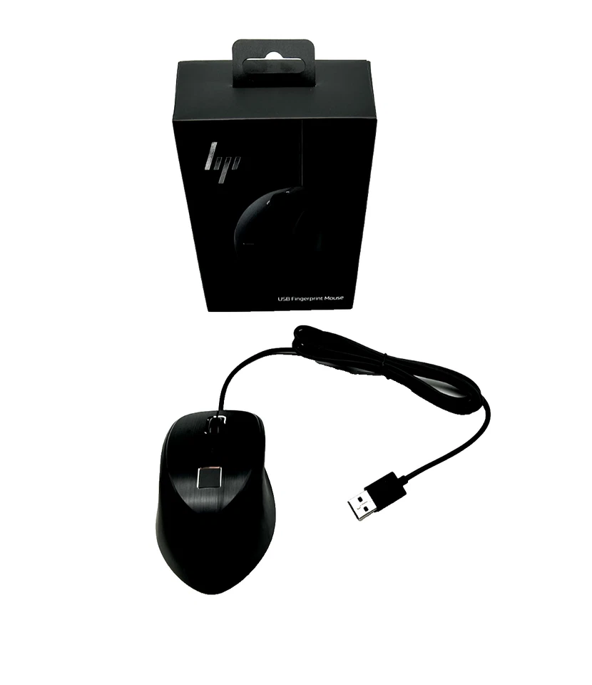 HP Fingerprint Maus | -USB Fingerabdruck Mouse | 3 Tasten | HP 285 G6, 295 G - Bild 1 von 3