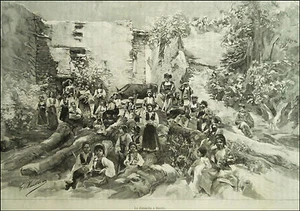 1890:SARDEGNA,USI.COSTUMI =La Domenica a DESULO=Barbagia.Cm 24x16.Passpartout.. - Bild 1 von 1
