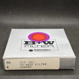B+W 55mm SCHNEIDER KREUZNACH VITIW in 010 (2C)UV HAZE Coated FILTRO VETRO New - Foto 1 di 6