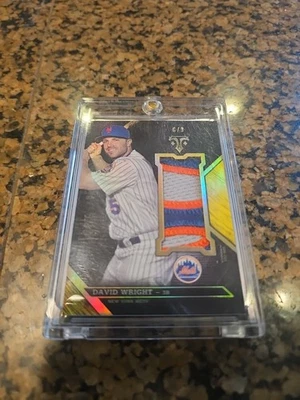 2016 Topps Triple Threads David Wright Game Used Patch 6/9 Mets - Image 1 of 2