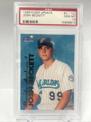 1999 Fleer Update #U-122 Josh Beckett Rookie Card PSA 10 - Image 1 of 3