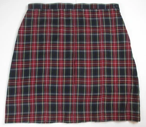 Lands End rot bunt kariert Schuluniform Kastenfaltenrock Damen 10 *NEU* - Bild 1 von 6