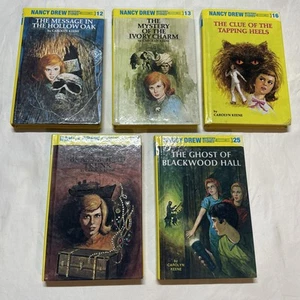 Lot of 5 Vintage Nancy Drew Mystery Stories Carolyn Keene HB #12 #13 #16 #17 #35 - Picture 1 of 4