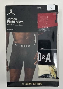 Jordan Flight Micro 2 Pack Boxer Briefs Dri-Fit JM0671-782 Sail Small New - Picture 1 of 5