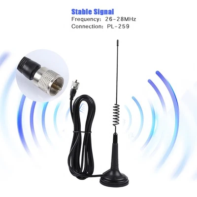 26MHz CB Radio Magnetische Antenne Koaxial 4M Verlängerungskabel Für CB-27 Auto - Bild 1 von 4