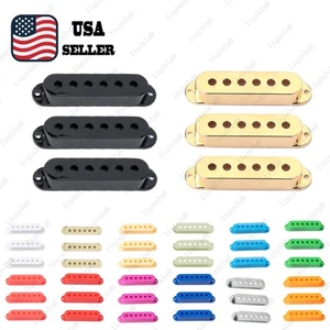 3 Pcs 48/50/52 SSS Single Coil Pickup Covers For Fender SQ Strat multiColors - Picture 1 of 16