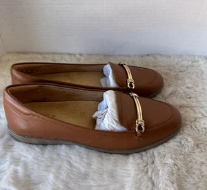 Mocasines cómodos Naturalizer Florence zapatos planos para mujer 8 sillas de montar cuero Horsebit - Imagen 1 de 8