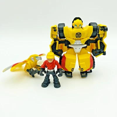 Rescue Bots Bumblebee Rock Rescue Team w/ Cody Burns & Talon Minicons -Playskool - Image 1 of 4