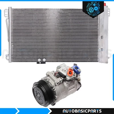 Juego de condensador y compresor de CA base 3,2 L para Mercedes-Benz C320 2001-2005 Foto 1 de 4