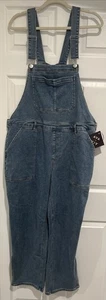 AVA & VIV 16W Women's Denim Bib Overalls Blue Jeans Stretch Medium Wash NWT - Picture 1 of 9