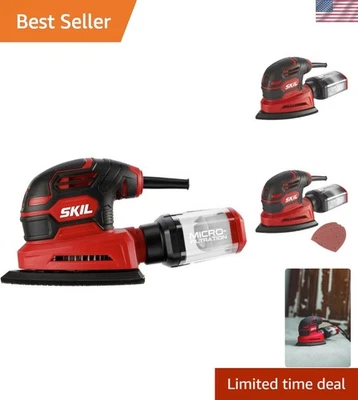 Poderosa lixadeira de detalhes com fio com coletor de pó e 3 papéis de lixa - 12000 OPM - Imagem 1 de 4