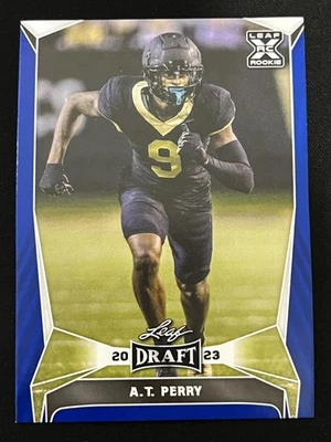 2023 Leaf Draft #39 A.T. Perry Rookie Blue Wake Forest Demon Deacons - Image 1 of 2