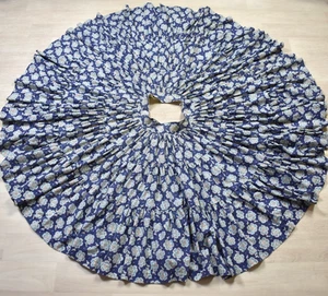 60s Cotton Full Circle Square Dance Skirt Country Western Prairie Cottage VTG - Picture 1 of 7