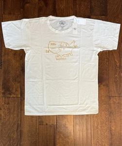 NWT RRL Double RL Ralph Lauren Printed  USA Map Cowboy Boot Graphic T-Shirt L - Picture 1 of 7