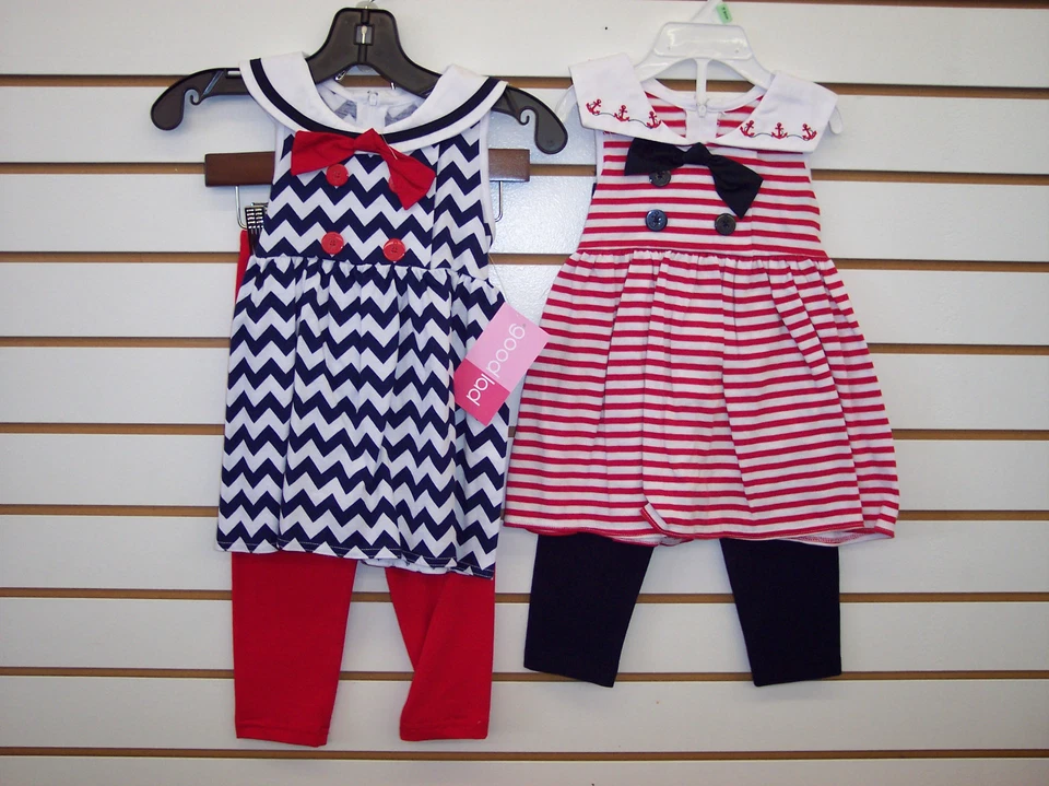 Juegos de marinero Good Lad de 2 piezas para bebés, niños pequeños y niñas talla 12 meses - 6X Foto 1 de 1