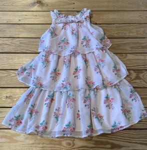 Janie & Jack Girl’s Tiered Floral Sleeveless dress size 7 Pink BB - Picture 1 of 6