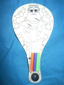 Halloween Frankenstein Color Your Own Paddle - Picture 1 of 1