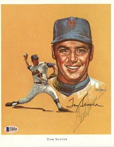 TOM SEAVER BECKETT BAS CERTIFIED AUTHENTIC SIGNED PHOTO 8X10 AUTOGRAPHED HOF. - Picture 1 of 2