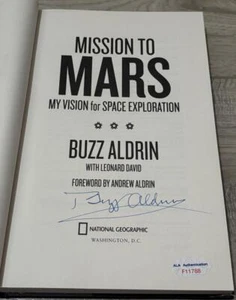 BUZZ ALDRIN Signed "Mission to Mars" Book ALA F11024 - Picture 1 of 1