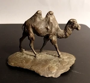 VTG Miniature Bronze Camel Figurine Amazing Patina!! - Picture 1 of 20