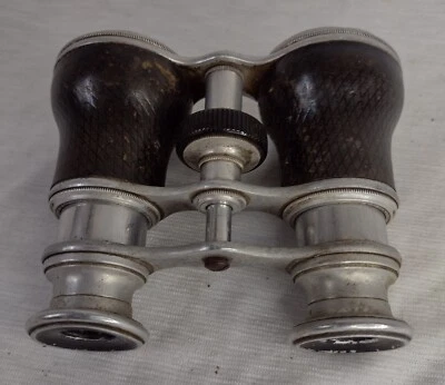 Opera Glasses Opera Binocular White Metal Antique - Image 1 of 4