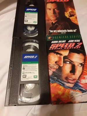 Speed (VHS, 1994) Speed 2 (1997,VHS)Keanu Reeves Sandra Bullock  - Image 1 of 4