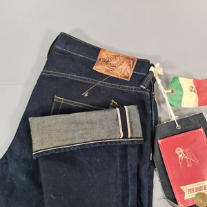 PRPS Mens Jeans Blue W36 L34 Baggy Straight Selvedge Denim Barracuda - Picture 1 of 14