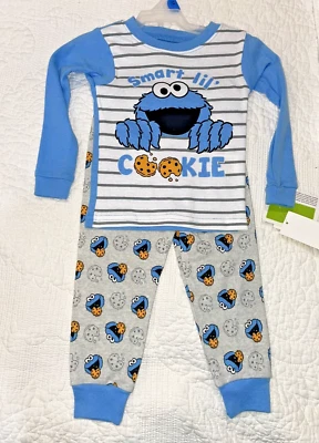 Cookie Monster Baby Boy Cotton Sleepwear 2 pc Pijama Set - Image 1 of 4
