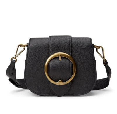 Bolso Bandolera $448 Polo Ralph Lauren RRL Lennox Cuero Negro Guijarro Rancho Foto 1 de 4