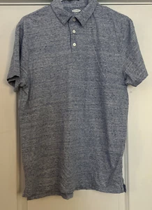 Old Navy Polo Shirt Mens Sz M Light Blue Heathered Cotton Soft-Washed NEW - Picture 1 of 6