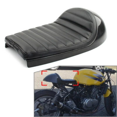 Universal Cafe Racer Retro Seat Pan Base Vintage Cushion FOR Scrambler Black - Imagem 1 de 4